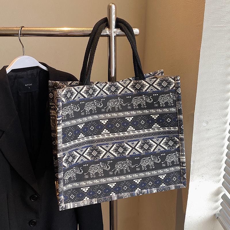 

Холщовая сумка 2025 новая сумка большой вместимости женская сумка портативный сатчел женская сумка через плечо