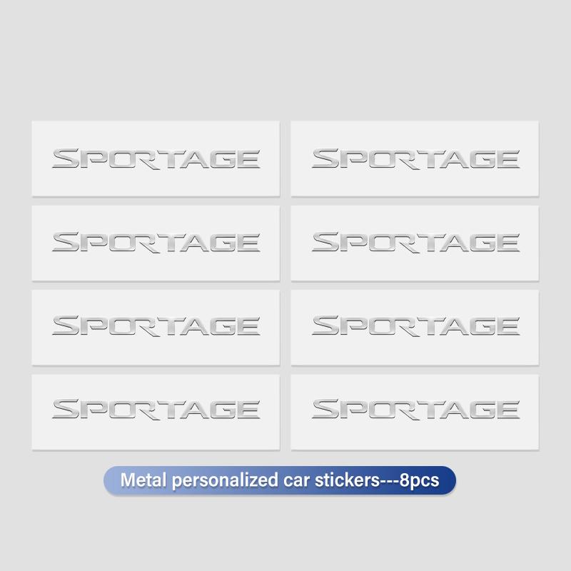 RVGH1 Car Metal Emblem Window Wiper Stickers Reflective Decor Decals Stickers For KIA Sportage 2016 2017 2018 Sephia Stonic Carens