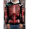 Skull Men's Hoodie Long Sleeved Hoodie Autumn/ Winter Streetwear Top Retro Casual Men's Hoodie Oversized Clothing