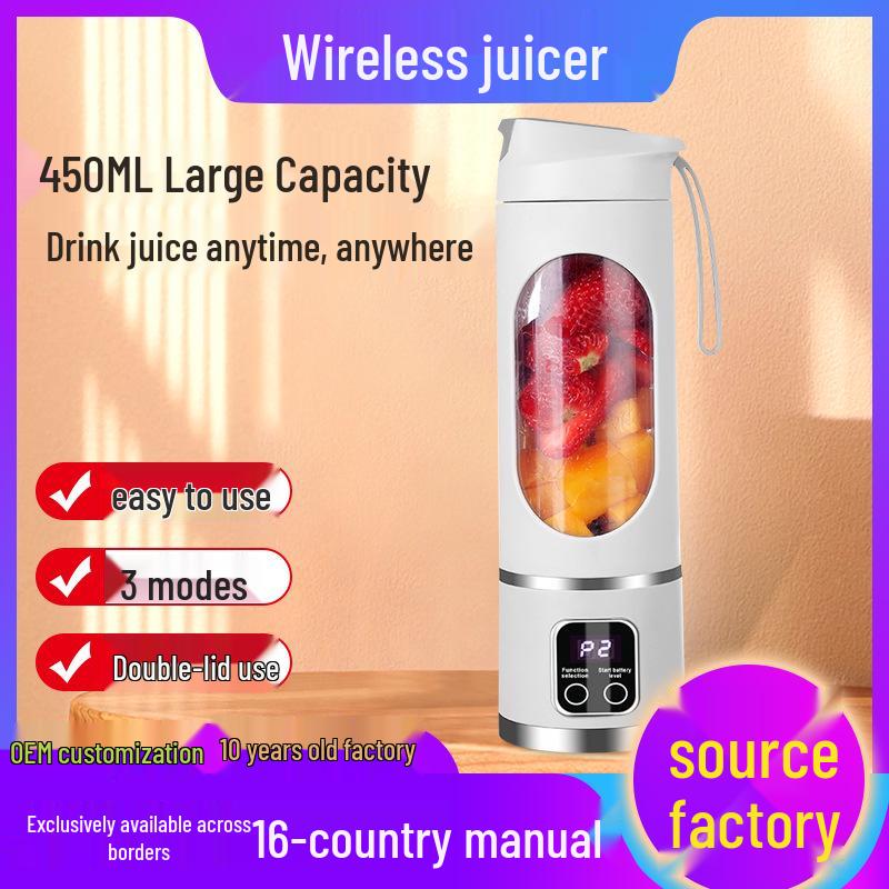 Premium Portable USB Rechargeable Juicer and Ice Crusher Cup