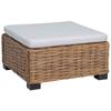 Ottoman with Cushion GENDT Natural Rattan Natural