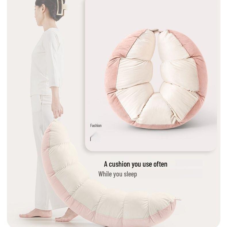 Multi-Functional Pea Bolster Pillow for Girls and Pregnant Women, Full-Body Support for Side Sleeping and Leg Clamping