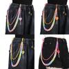 Candy Color Double Layer Resin Belt Chain With Heart Lollipop Decor For Unisex Adults