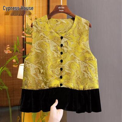 Sibaishi New Chinese Style Spliced Vest