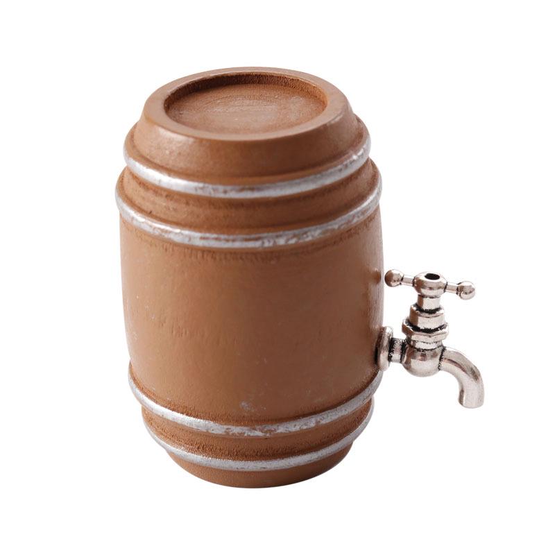 1:12 Dollhouse Miniature Simulation Red Wine Barrel Furniture Home Model Decor Toy Doll House Accessories