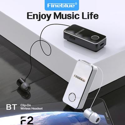 Fineblue F2 Pro Wireless Bluetooth 5.0 Earphone Vibrating Alert Wear Clip Headphone Hands-Free with
