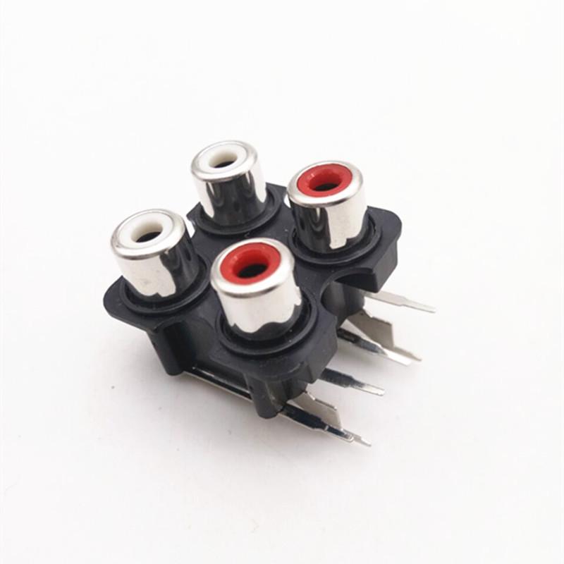RCA 4-Position Female Socket Audio Input Connector