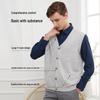 Hengyuanxiang Men's Pure Cashmere V-Neck Vest Sweater