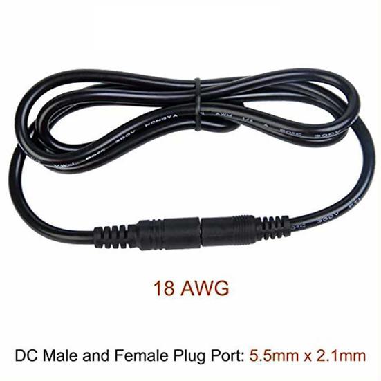 DOONJIEY 2.1x5.5mm Male To Female DC-12V Power Cable Extension Cord for CCTV