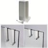 4pcs Stainless Steel Double Side HooksBathroom Shower Door Hook Over Glass Door Shower Towel Rack For Glass Wall Or Glass Door