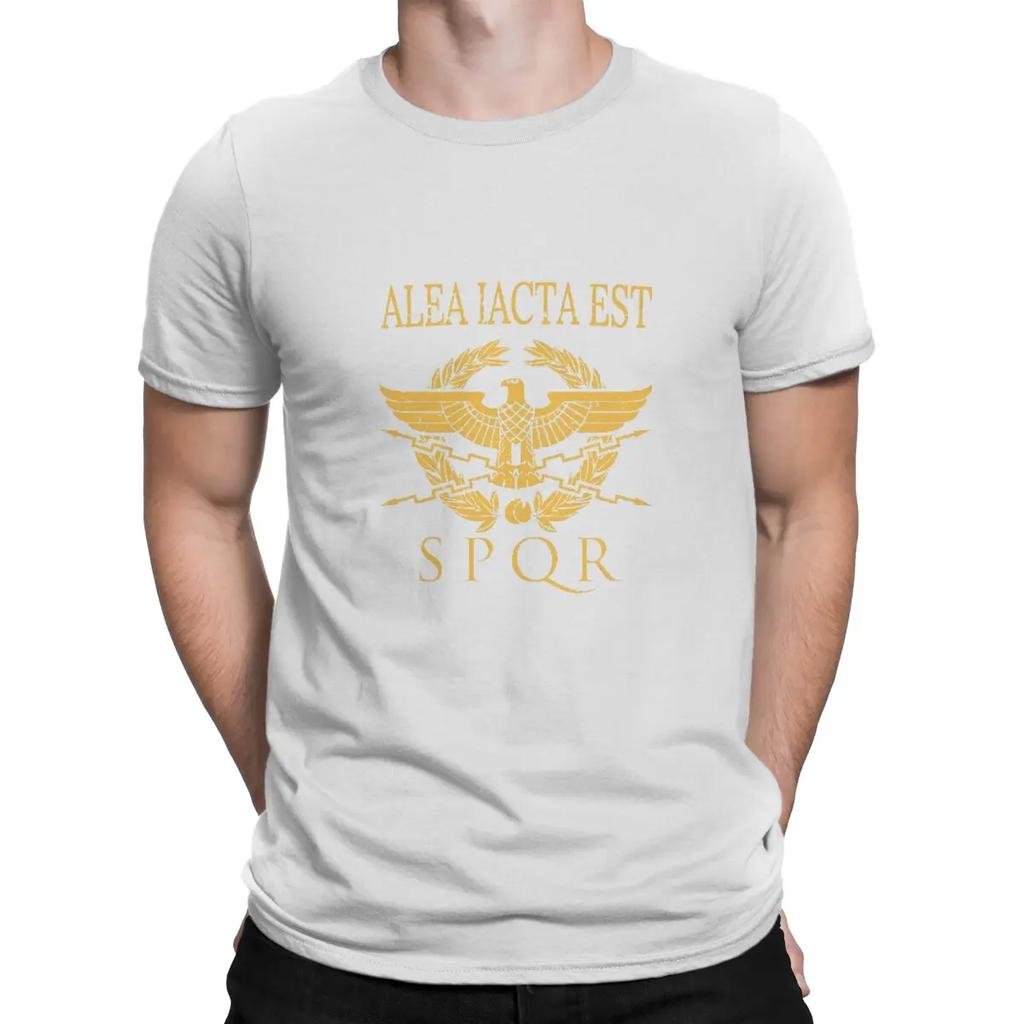 Alea Iacta Est T Shirts Ancient Rome Casual Tees Short Sleeve Crew Neck T-Shirt Pure Cotton Graphic Clothing Unisex
