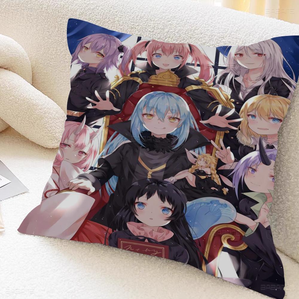 Anime Tensei Shitara Slime Datta Ken Cushion Cover Decorative Pillow Sofa Home Decor Case Pillow Cases