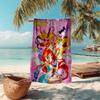 1pc Winx Club Beach Towel, Comfortable and Thick, and Swimming/Bath/Picnic/Camping Towel, Suitable for Seaside Beaches