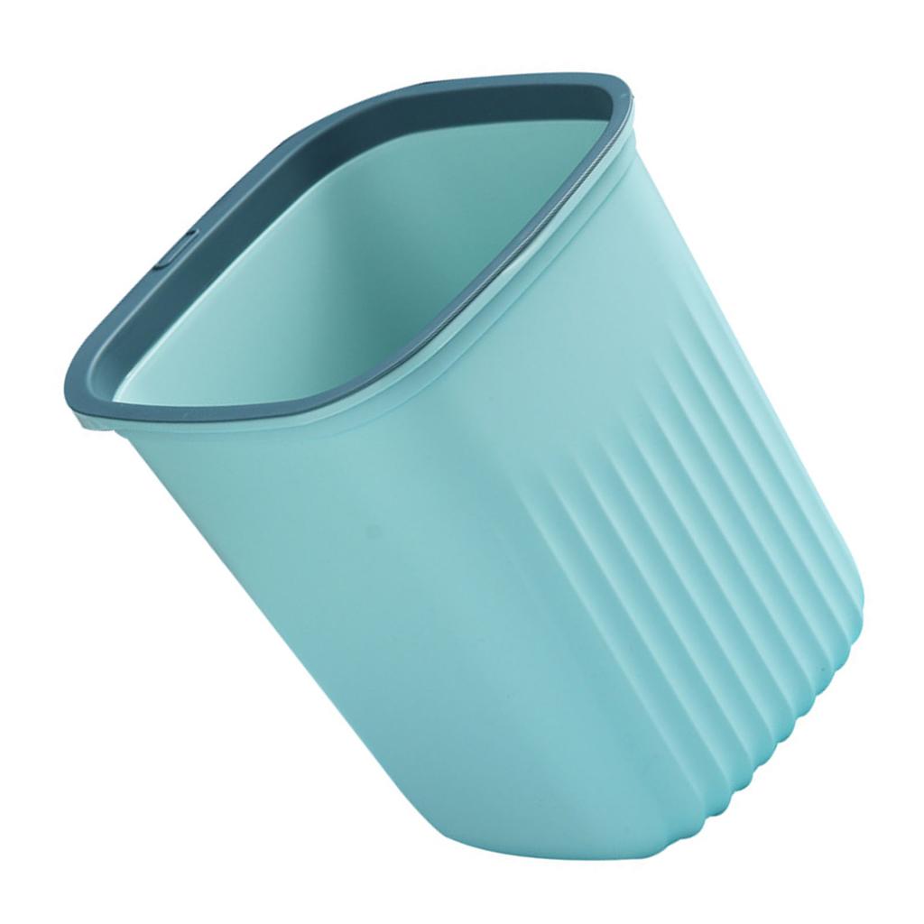 Trash Can Kitchen Office Bathroom Living Room Plastic Garbage Bin with Pressing Ring