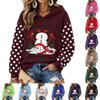 Women's Christmas Print Long Sleeve Top Casual Comfortable Winter Blouse for Holiday Wear