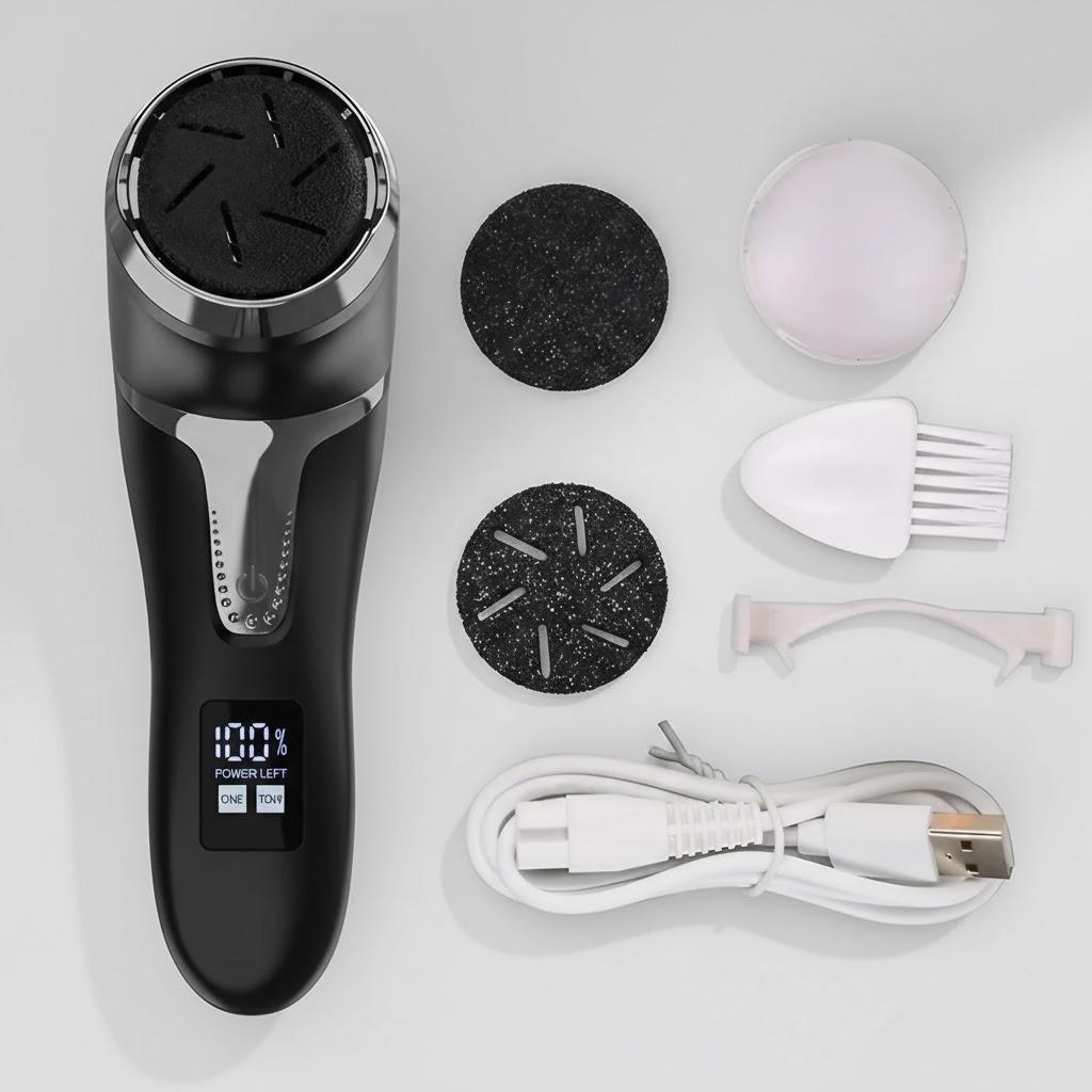 

Electric Foot Grinder Dead Skin Remover Callus Removal Tool Waterproof Pedicure Machine for Home Foot Care Easy to Clean чёрный