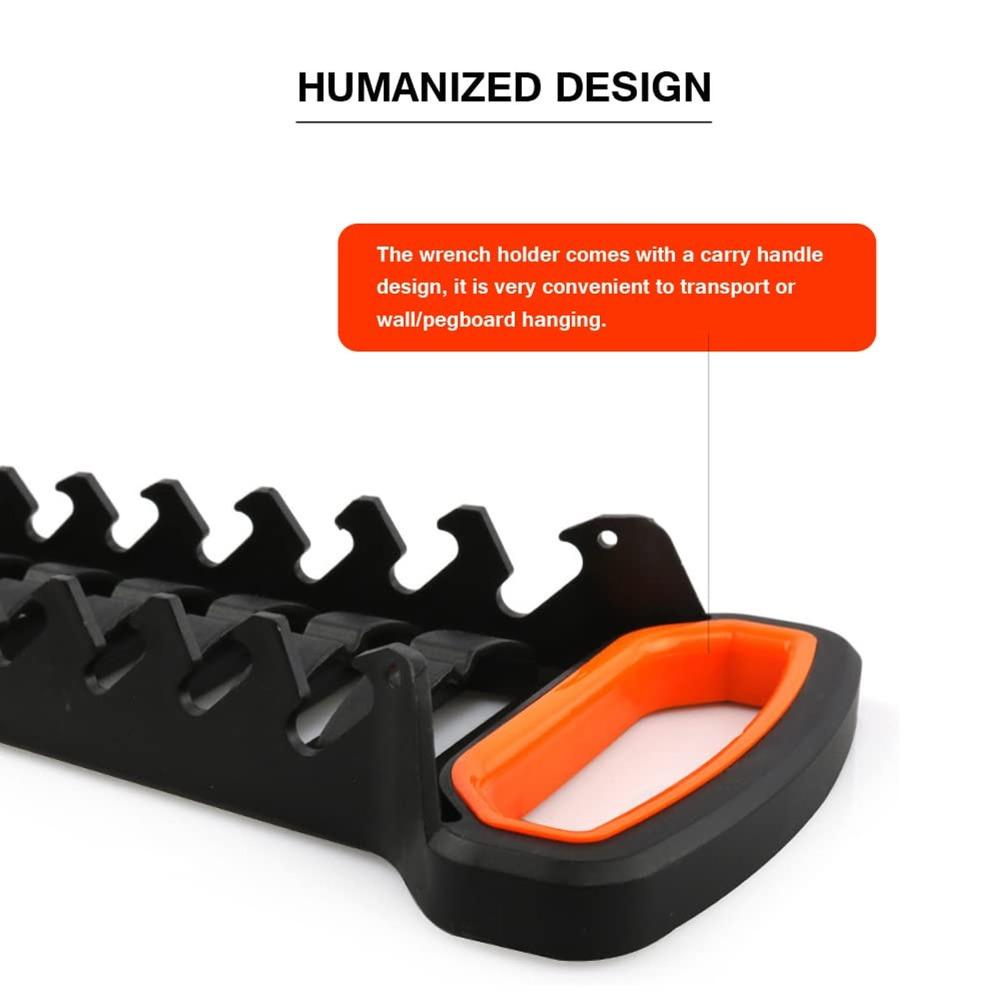 Ratcheting Design Wrench Rack Carrying Handle Tool Trays Wrench Holder Socket Organization