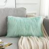 45/50cm Cushion Cover Modern Simple Soft Fluffy Pure White Plush Pillow Home Cushion Artificial Imitation Wool Pillow Cover