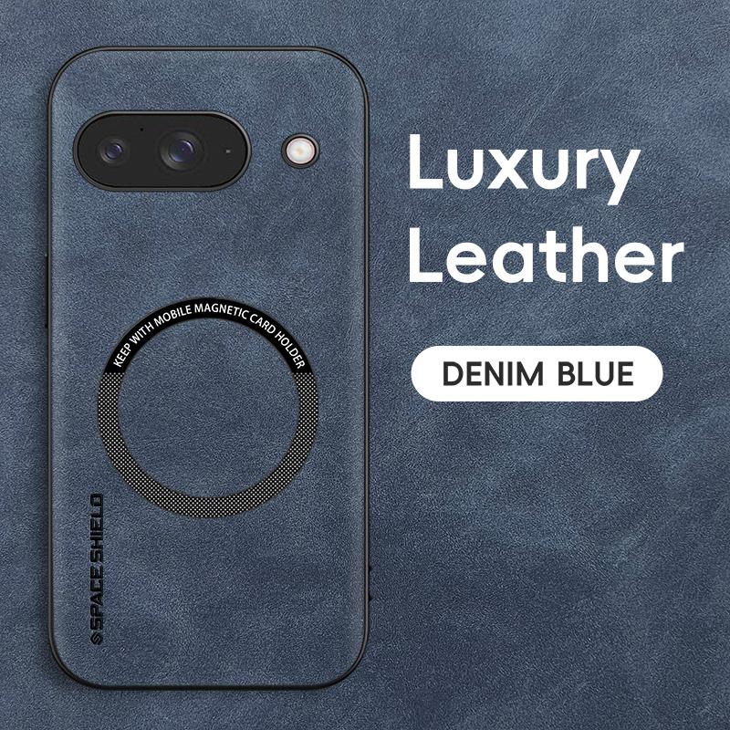 Klassische Retro Leder Softcase für Google Pixel 7 7A 8 8A 9 9A 10 Pro XL Magnetische Kabellose Ladefunktion Rückseite Stoßfest