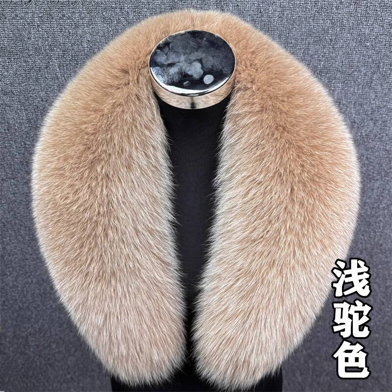 Real Fox Fur Collar Women Winter Thickened Fur Collar Scarf Collars Wraps Neck Warmer Fur Scarves Shawl Luxury Fluffy Fur Shawl