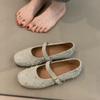 2026 Spring Summer Rivet Women Flats Concise Round Toe Shallow Buckle Strap Ladies Shoes Design Eelgant Dress Shoes