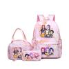 Kpop Witch Hunter Backpack Lunch Bag Pencil Case Set Student Animation Fashion School Bag Pencil Case Lunch Bag