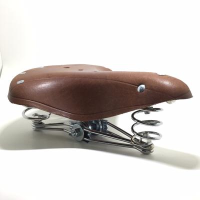 Traditional Old Style Riveting Leather Saddle Bike Standard MTB Road Vintage Bicycle Cycling Accessories Seat Cushion