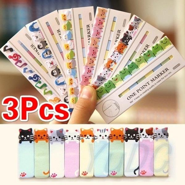 

New Fashion 3 Pcs Lovely Sticky Notes Memo Pad Notebook Stationery School Office Supplies For Girl Boy Kawaii Stickers Wholesale