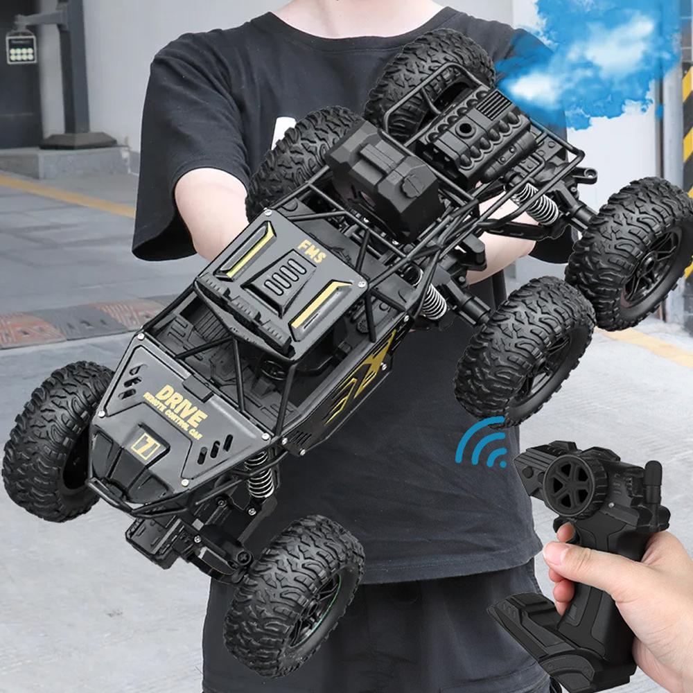 New 4/6Wdrc Car With Led Lights 2.4G Cross-Country Climbing Spray Racing Car Remote Control Electric Car Fall Resistant Boy Toys