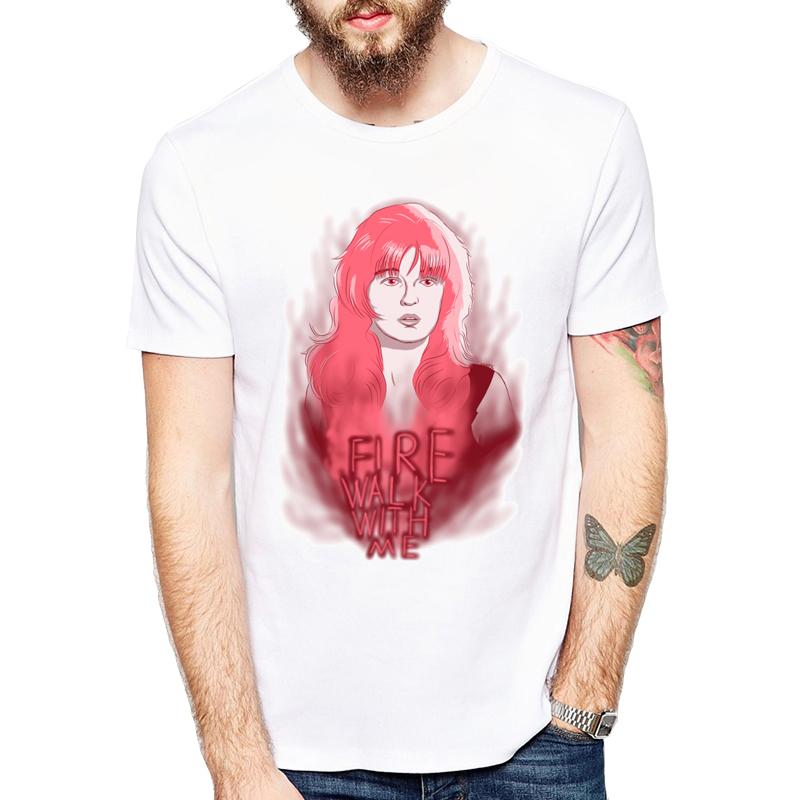 

Retro Laura Palmer Fire Walk With Me Printed T-Shirts Hipster tee Tops 2019 Newest Twin Peaks Men T shirt 4XL