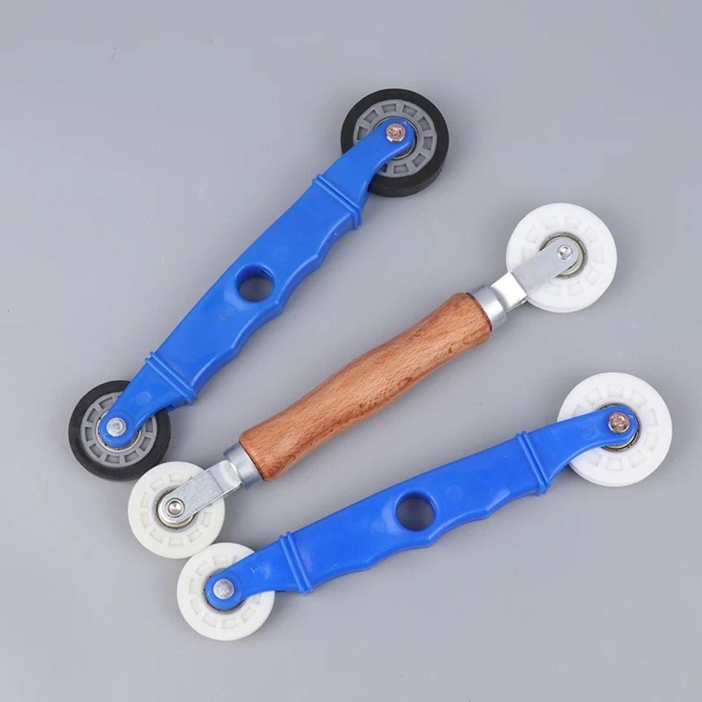 Rubber Wheel Handle Roller Repair Tool Double-Head Window Screening Install Tool Fixed Auxiliary Tools Pressure Pulley