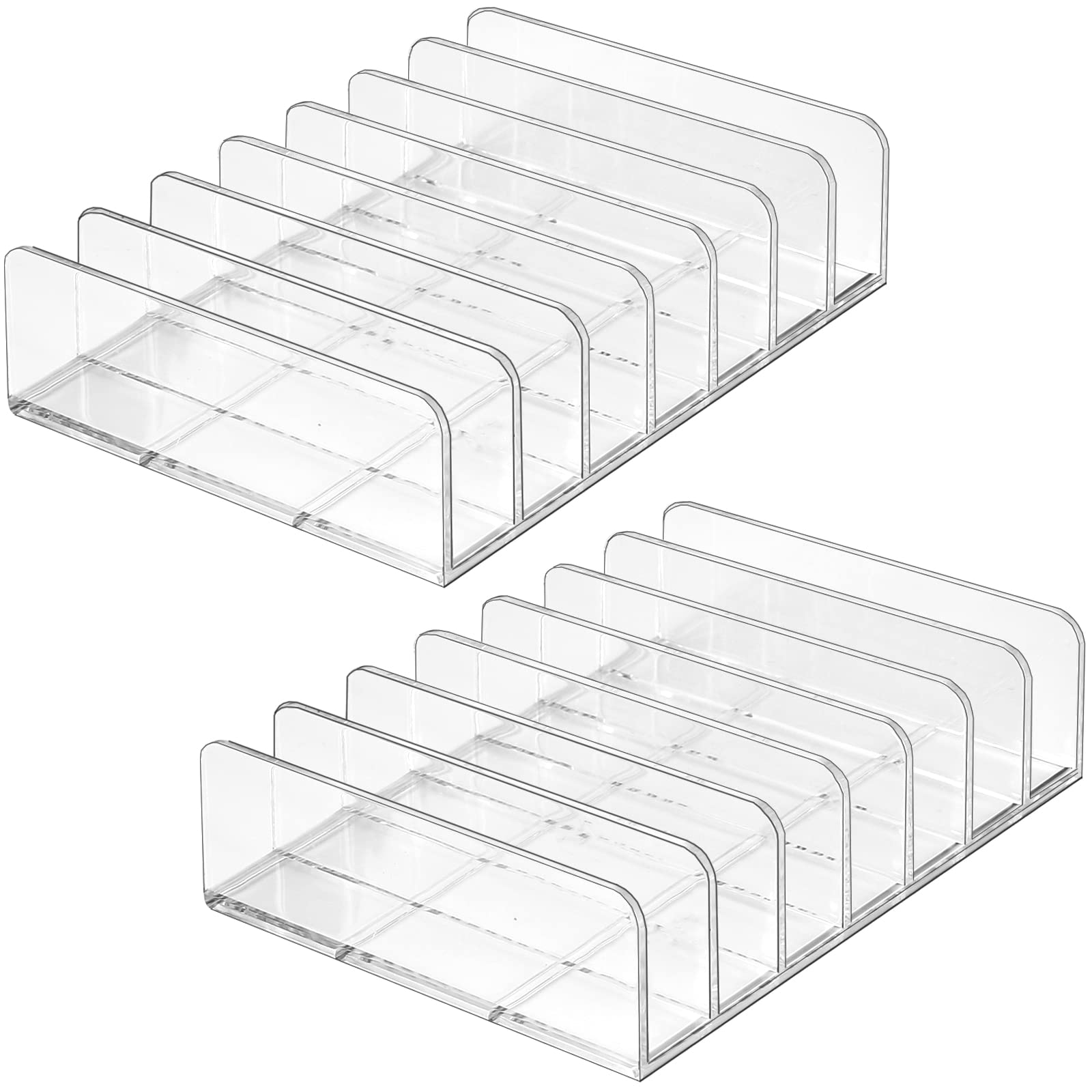 

Lolalet Eyeshadow Makeup 14 Cosmetic Acrylic Clear Makeup Box [2-Pack] Stand, Storage, Compartments, Storage, Stand,
