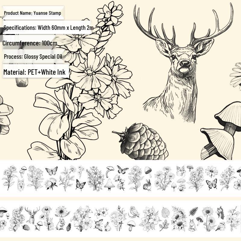 Mountain River Scenery Ancient Style Decorative Washi Tape