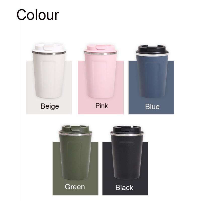 New Simple and Creative Stainless Steel Thermal Insulation Coffee Cup Fashionable Solid Color Mug Student Portable Water Cup