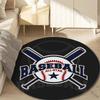 Multiple Sizes Baseball Art Print Round Carpet Living Room Bedroom Table Chair Sofa Decorative Carpet Luxury Gifts