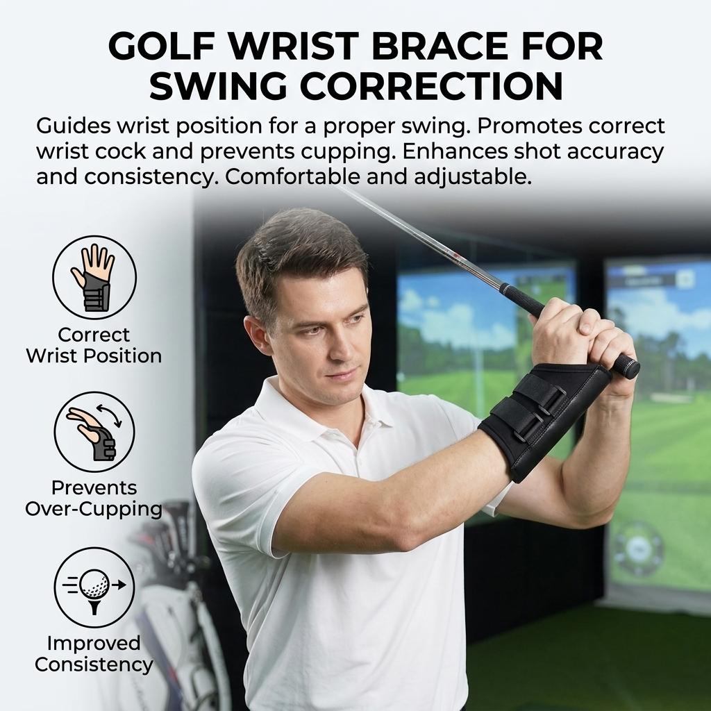 Golf Swing Trainers Hand Motion Corrector With Elastic Resistance For Wrist Stability