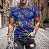 Tropical Plants New Digital Printing Street Casual Short Sleeve Men's Daily Party Home Social T-shirt Street Wear 2025