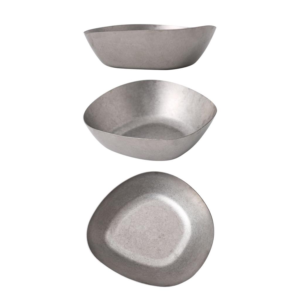 Retro Style Decorative Plate Unique Design Stainless Steel Durable Household Restaurant Outdoor Western Dinnerware