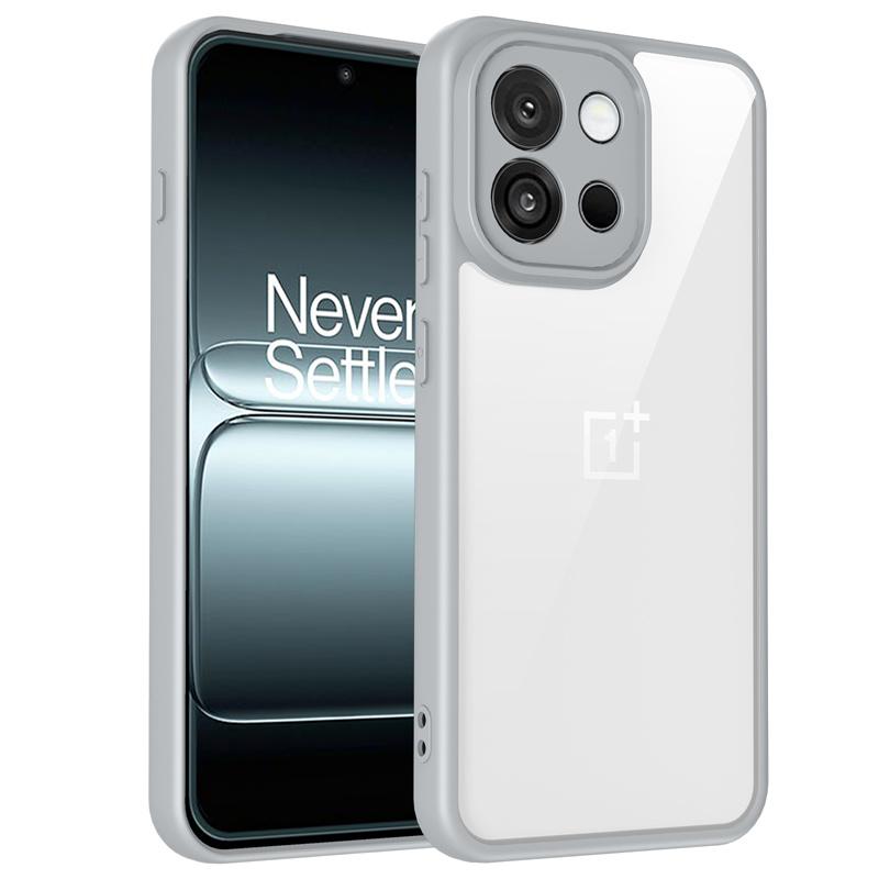 

Oneplus 13S CPH2723 Case Plating Silicone Bumper Shockproof Clear Back Cover Hard Phone Case for Oneplus 13S Oneplus13S CPH2723 Pc + tpu&OnePlus 13s серый