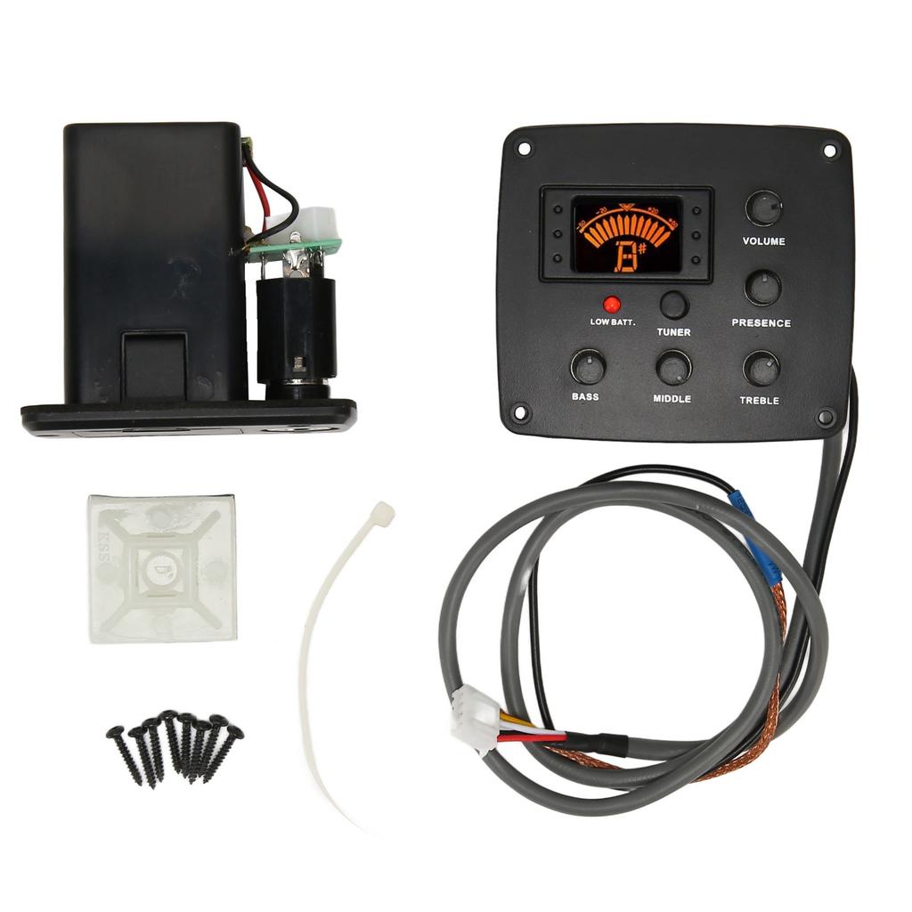 Acoustic Guitar Pickups Professional 3 Band Equalizer LCD Tuner Portable Guitar Pickup for Home