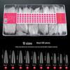 Jieliya Transparent Seamless Dual-Use Nail Tips - 50 Piece Pack