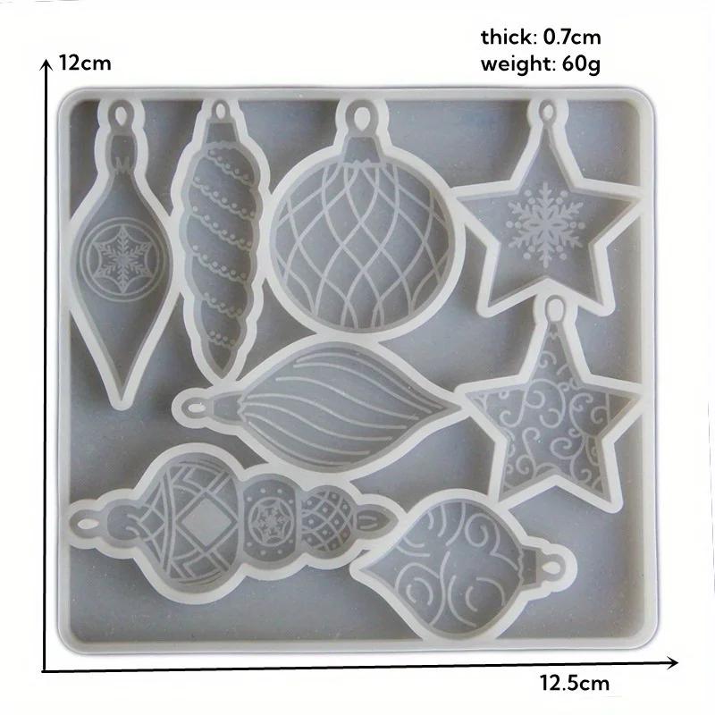 1pc DIY Ocean Conch Starfish Gypsum Fragrance Stone Mold Christmas Star Snowflake Lamp Painting Hanging Silicone Mold