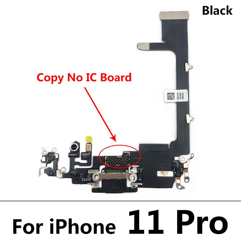 

Новий Для iPhone 11 Pro 11Pro Max Порт USB для зарядки Мікрофон Мікрофон Роз єм док-станції Плата Шлейф Запчастини для ремонту 11 Pro Black