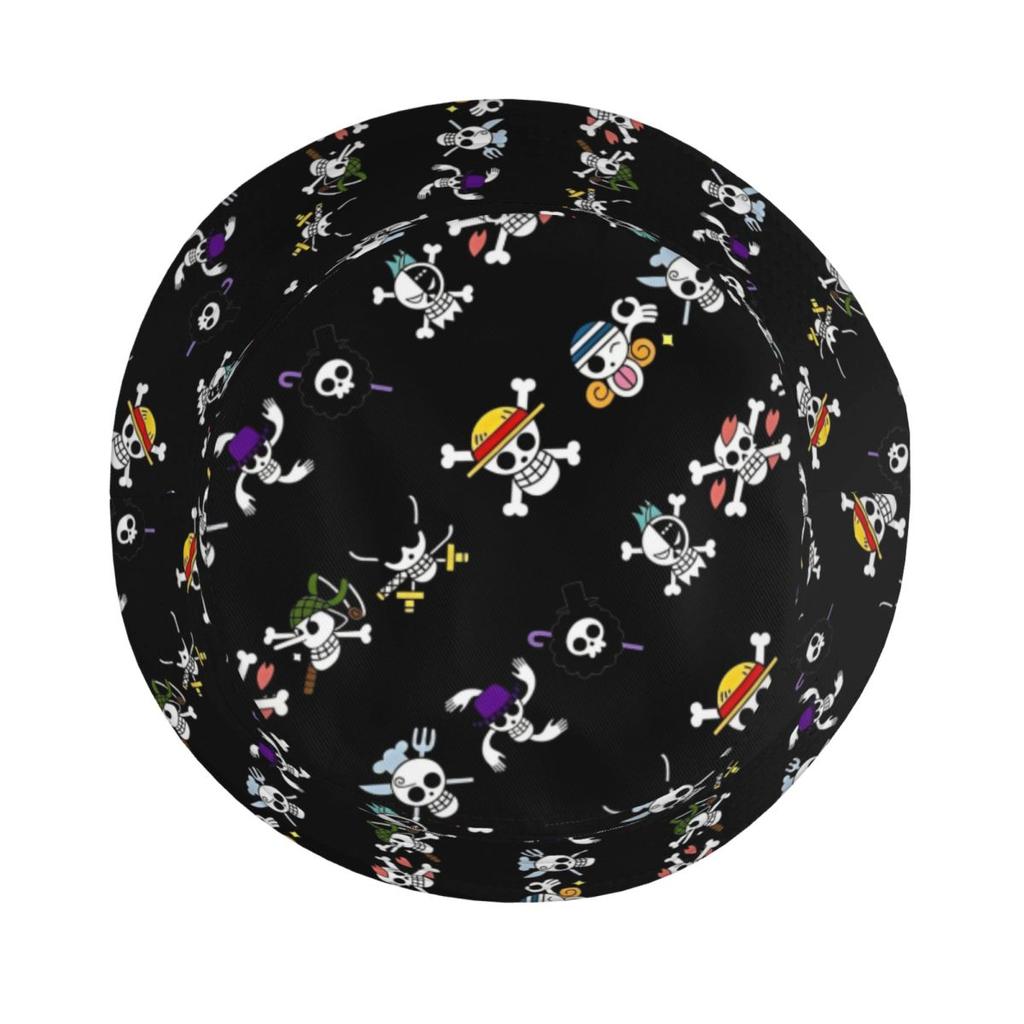 Japonia Anime Zoro Luffy Czapki Bucket Hat z Czaszką dla Kobiet Mężczyzn Letnia Jednoczęściowa Kapelusz Floppy Unikalna na Sporty na Świeżym Powietrzu Kapelusz Wędkarski Ispoti