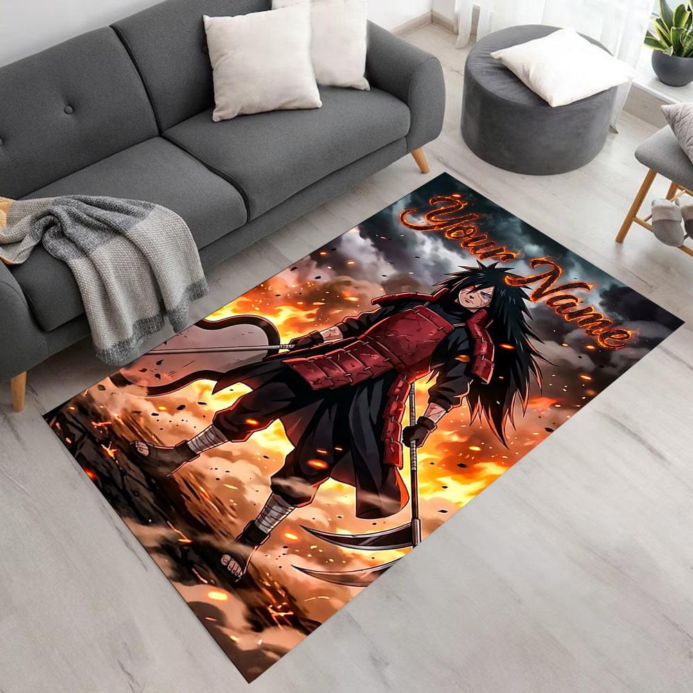 Naruto Character Personalized Text Area Rug Design for Decorate Room Living Rooms Kitchen Outdoor Antislip Carpet Anime Office Decor
