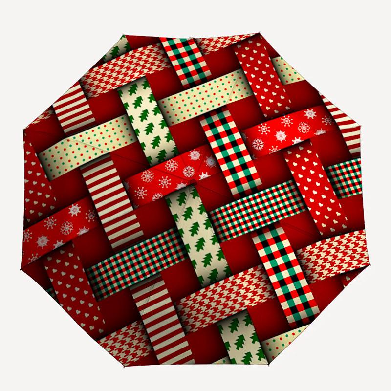 

1pc Plaid Automatic Open/Close Umbrella with Windproof, 8-Rib Sturdy Canopy, Durable Ribs, Ideal for Gifts yy251117041