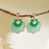 Exaggerated Rhinestone Dangle Earrings Bohemian Shell Drop Earrings Starfish Stud Earrings  Summer