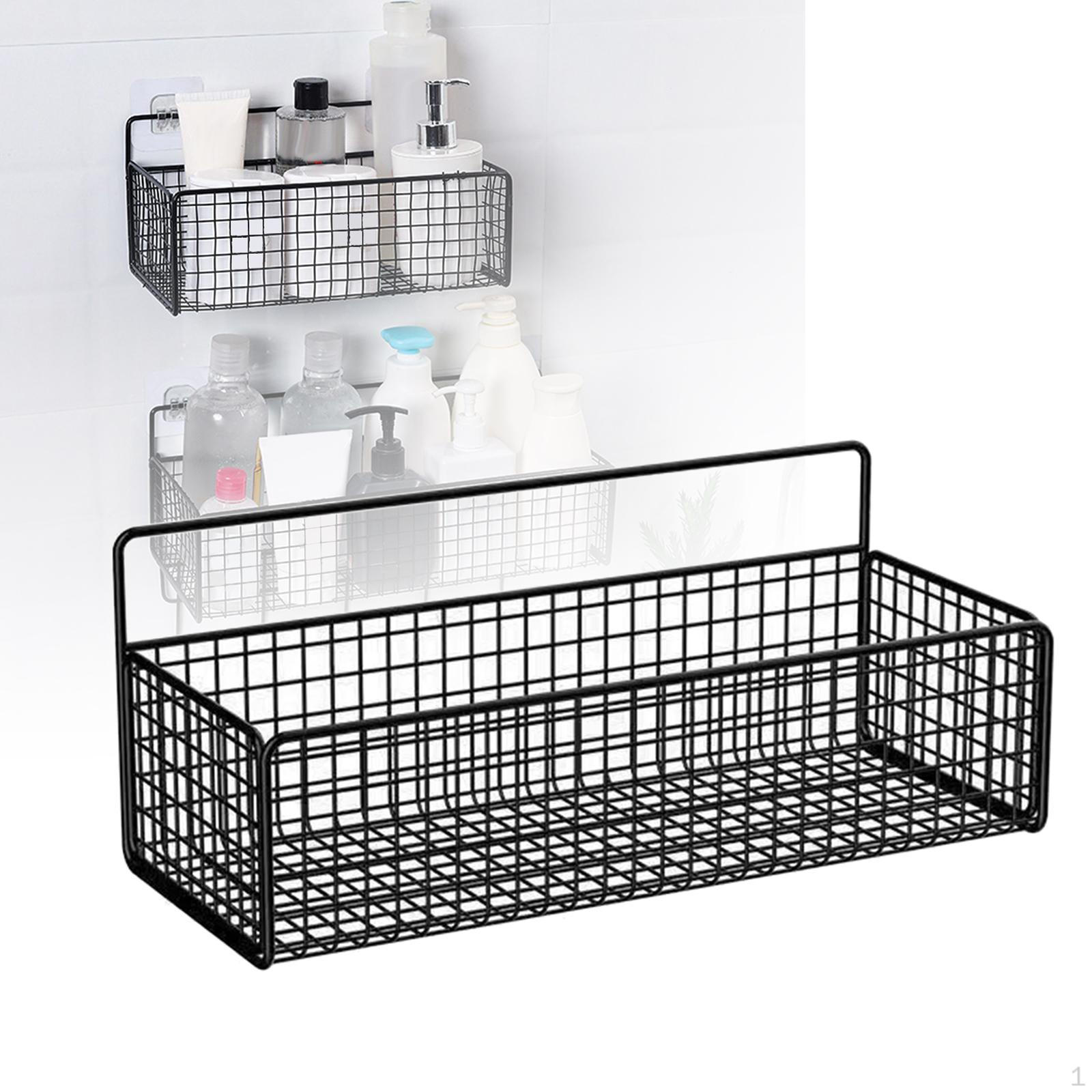 

Hanging Kitchen Baskets over Cabinet Door Organizer Basket Storage Bathroom Wall чорний