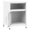 Nightstand White 35 x 35 x 51 cm Steel