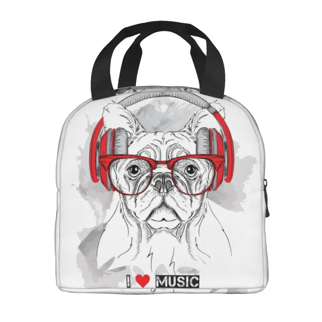 French Bulldog Insulated Lunch Bag for Women Leakproof Frenchie Dog Lover Cooler Thermal Lunch Tote Office Work School